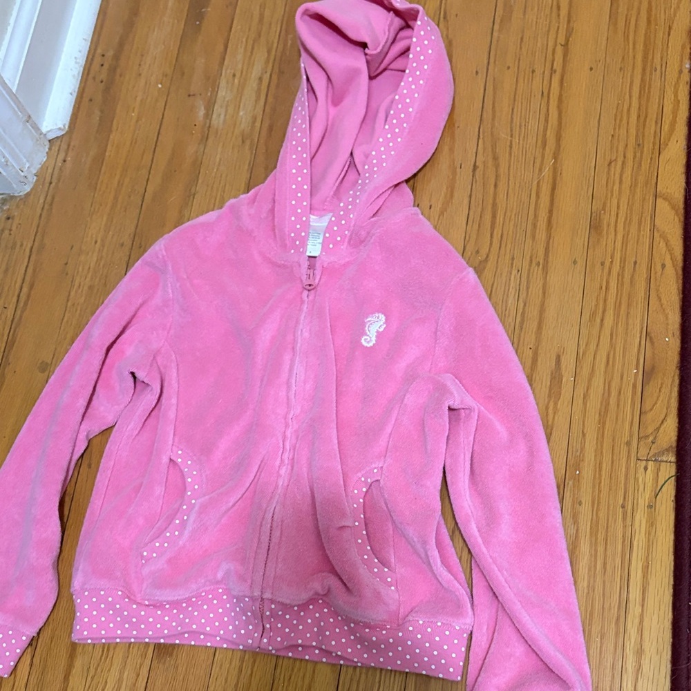 Pink Kids Hoodie with Seahorse Design Janie & Jack